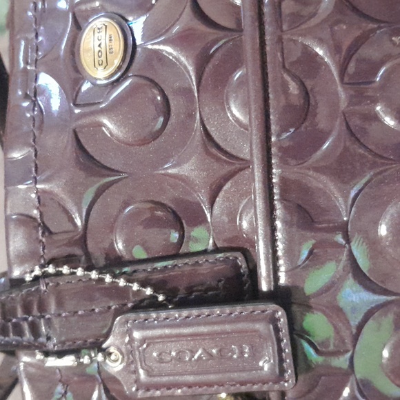 Coach Glossy Purple/Plum Tote - Picture 2 of 13